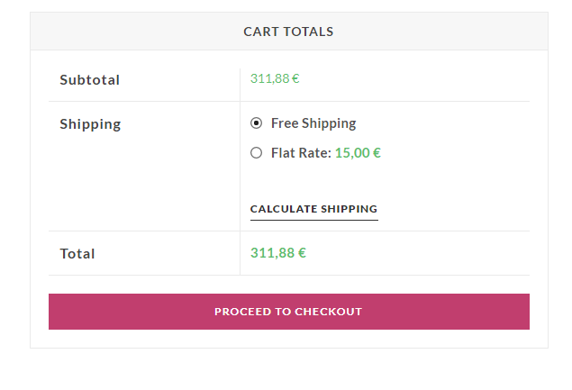Screenshot of OceanWP theme WooCommerce shipping methods layout