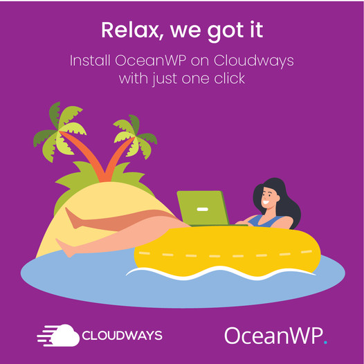 OceanWP and Cloudways 1-click WordPress website template install