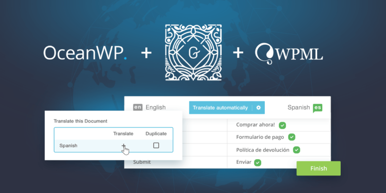 How WPML, Gutenberg and OceanWP make it easy to translate your content