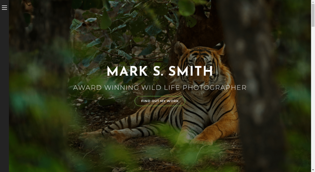 screenshot of the Wild WordPress portfolio ideal for photography showcase or a photography portfolio, based on the OceanWP best portfolio WordPress theme