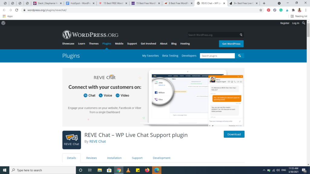 wordpress chat plugins reve live chat plugin
