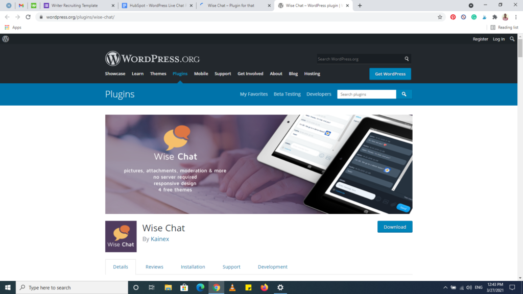 Chat support live wp Wordpress Support