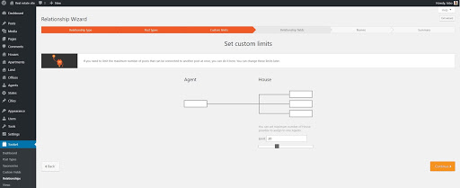 Limiting the number of posts (houses/properties) an agent can be assigned)
