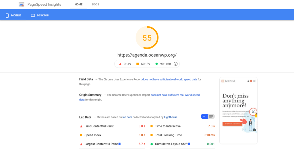 elementor vs gutenberg: google page speed comparison - elementor website