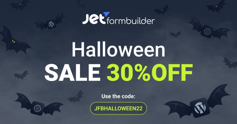 JetFormBuilder Halloween sale banner