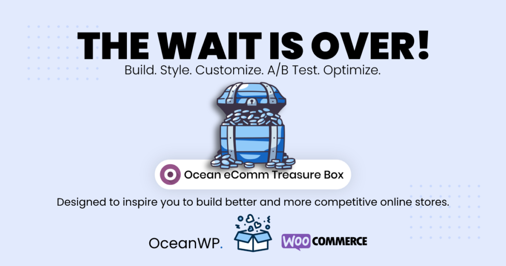 OceanWP's custom eCommerce website tool announcement banner for Ocean eComm Treasure Box Addon for WooCommerce
