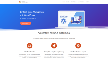 Website Optimiser homepage built with OceanWP WordPress theme