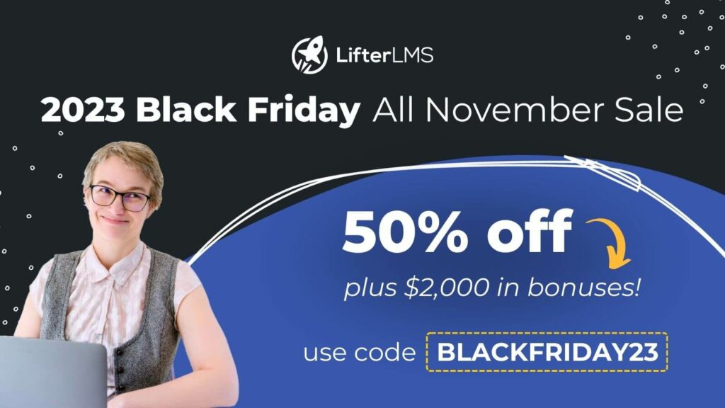 LifterLMS Black Friday 2023 promo banner