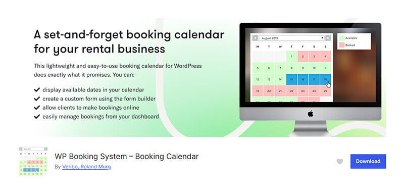 WP Booking System plugin