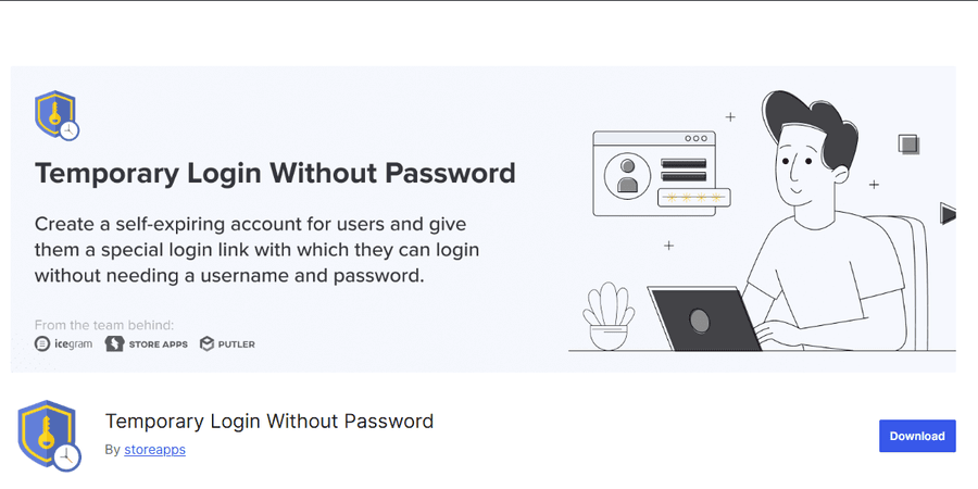Temporary Login Without Password WordPress plugin for web design WordPress repository screenshot