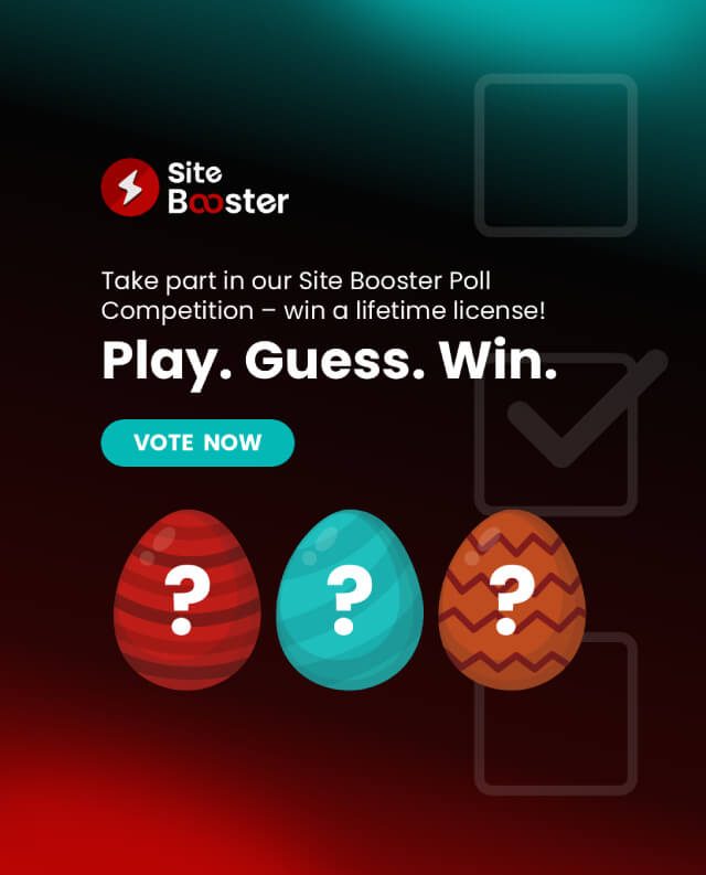 Site Booster Easter Egg Poll Challenge banner