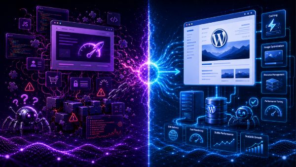 an illustration of how WordPress websites can be optimized in all aspects